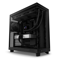 صندوق ألعاب NZXT H6 FLOW أسود | Mid Tower بتدفق هواء عالي وإضاءة ARGB وزجاج مقوى