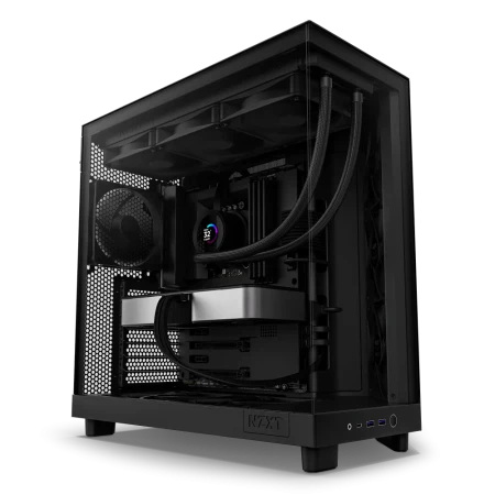 صندوق ألعاب NZXT H6 FLOW أسود | Mid Tower بتدفق هواء عالي وإضاءة ARGB وزجاج مقوى
