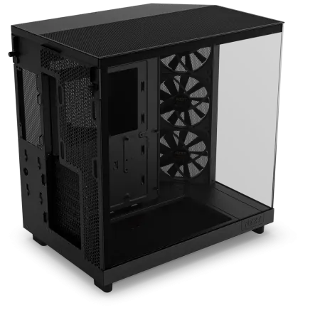 صندوق ألعاب NZXT H6 FLOW أسود | Mid Tower بتدفق هواء عالي وإضاءة ARGB وزجاج مقوى