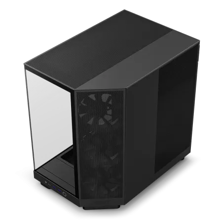صندوق ألعاب NZXT H6 FLOW أسود | Mid Tower بتدفق هواء عالي وإضاءة ARGB وزجاج مقوى