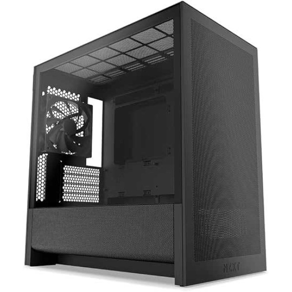 صندوق ألعاب NZXT H3 FLOW أسود| Mid Tower بتدفق هواء عالي وزجاج مقوى