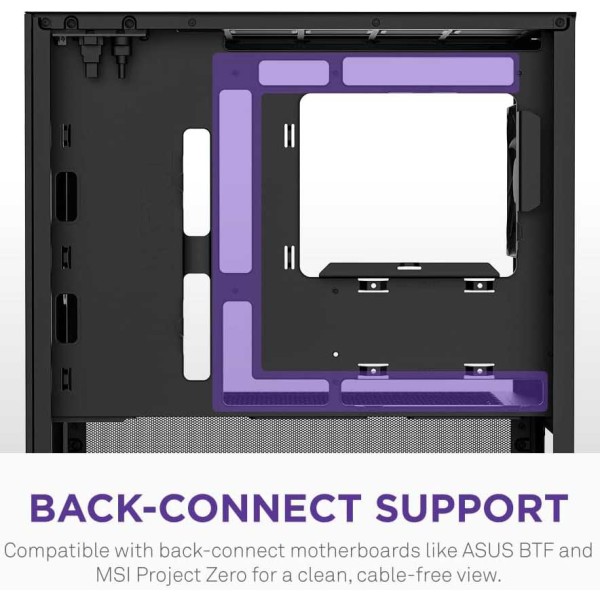 صندوق ألعاب NZXT H3 FLOW أسود| Mid Tower بتدفق هواء عالي وزجاج مقوى