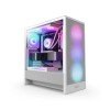 Gaming Case NZXT H5 FLOW RGB White   Mid Tower with High Airflow & ARGB Lighting