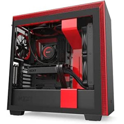 Gaming Case NZXT H710i Black/Red  | Mid Tower ATX with High Airflow, RGB Lighting & Tempered Glass