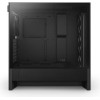 صندوق احترافي NZXT H5 Flow ار جي بي , واجهة أمامية شبكية, دعم منافذ USB-C، USB-A أمامية , 4 مراوح داخلية  - أسود