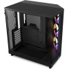 صندوق احترافي NZXT H6 Flow RGB , تصميم Dual-Chamber, دعم منافذ امامية USB Type-C, يدعم 3 مراوح مضيئة داخلية - أسود