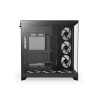 صندوق احترافي NZXT H9 Flow ار جي بي بلس , تصميم Dual-Chamber, دعم اللوحات الأم ذات التوصيل الخلفي, 7 مراوح مضية داخلية - أسود