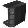صندوق احترافي NZXT H9 Flow ار جي بي , تصميم Dual-Chamber, دعم اللوحات الأم ذات التوصيل الخلفي, 4 مراوح داخلية - أسود