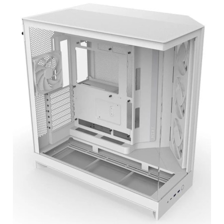 NZXT H9 Flow RGB Case - Dual Chamber - 4x Fans - 420mm AIO Support - White NZXT H9 Flow RGB Case - Dual Chamber - 4x Fans - 420mm AIO Support - White