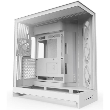 NZXT H9 Flow RGB Case - Dual Chamber - 4x Fans - 420mm AIO Support - White NZXT H9 Flow RGB Case - Dual Chamber - 4x Fans - 420mm AIO Support - White