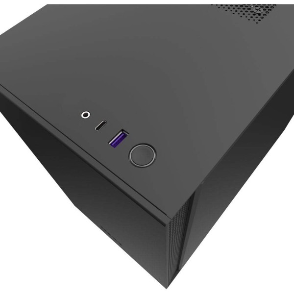 صندوق ألعاب NZXT H210i أسود | Mini-ITX بتدفق هواء عالي وإضاءة RGB وزجاج مقوى