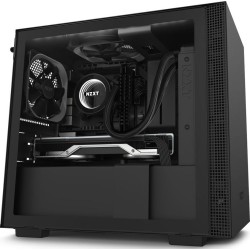 صندوق ألعاب NZXT H210i أسود | Mini-ITX بتدفق هواء عالي وإضاءة RGB وزجاج مقوى