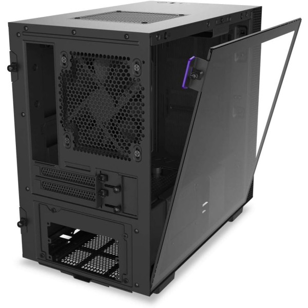 صندوق ألعاب NZXT H210i أسود | Mini-ITX بتدفق هواء عالي وإضاءة RGB وزجاج مقوى