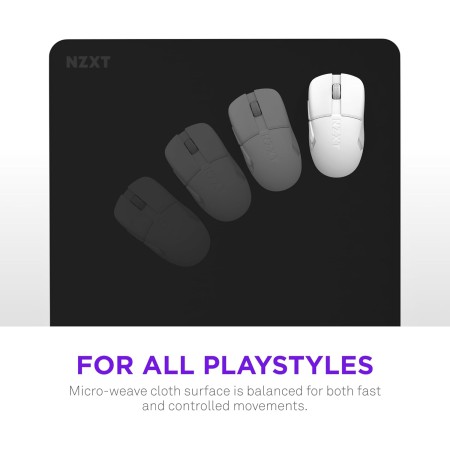 NZXT Zone 2XL Gaming Mousepad, 900 × 400 mm, 3mm Thickness, Micro-Weave Cloth Surface - BLACK