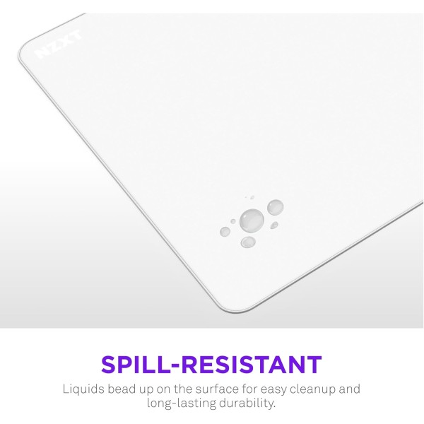 ماوس باد كبيرة الحجم من NZXT مقاس 2XL, بمساحة 900 × 400 مم, سطح من القماش بتقنية Micro-Weave, قاعدة مطاطية غير قابلة للانزلاق - أبيض