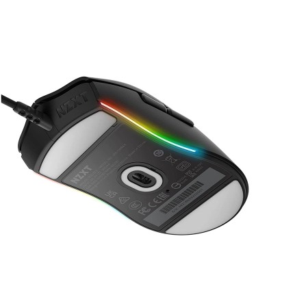 ماوس العاب سلكية NZXT Lift RGB, مع 6 أزرار قابلة للبرمجة, سرعة حتى 16,000 DPI, الوزن 67 جرام, معدل التحديث 1000Hz - أسود