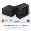 مزود الطاقة NZXT C1000 Gold Core، كامل الفواصل (Full Modular)، يدعم معيار ATX 3.1، قدرة قصوى 1000 واط، موصل جاهز PCIe 5.1 – اسود