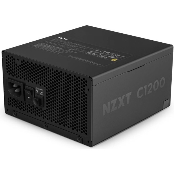 NZXT C1200, 1200 Watt Power Supply, Certified 80 PLUS Gold efficiency, Fully modular cables, ATX 3.1 standard - BLACK