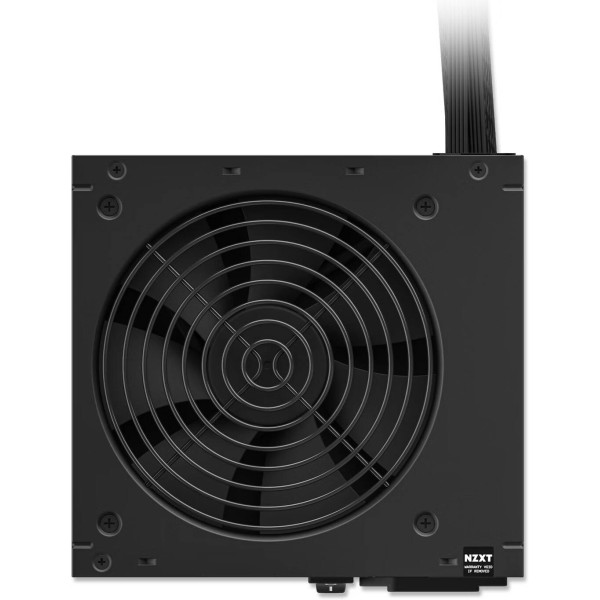 مزود طاقة NZXT C750, قدرة 750 واط, شهادة كفاءة 80 Plus Bronze, دعم معيار ATX 3.1, تصميم كابلات مسطح غير قابلة للفصل Non-Modular - أسود