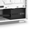 مزود طاقة NZXT C750, قدرة 750 واط, شهادة كفاءة 80 Plus Bronze, دعم معيار ATX 3.1, تصميم كابلات مسطح غير قابلة للفصل Non-Modular - أسود