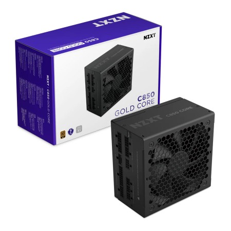 Power Supply NZXT C850 Gold Core 850W ,80+ Gold efficiency ,Supports ATX 3.1 ,Fully Mod ,Zero RPM mode -Black Power Supply NZXT C850 Gold Core 850W ,80+ Gold efficiency ,Supports ATX 3.1 ,Fully Mod ,Zero RPM mode -Black