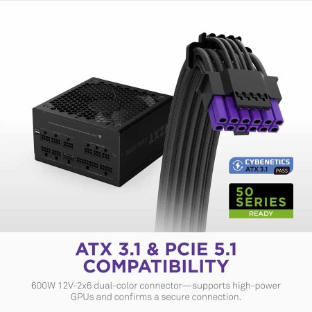 Power Supply NZXT C850 Gold Core 850W ,80+ Gold efficiency ,Supports ATX 3.1 ,Fully Mod ,Zero RPM mode -Black Power Supply NZXT C850 Gold Core 850W ,80+ Gold efficiency ,Supports ATX 3.1 ,Fully Mod ,Zero RPM mode -Black