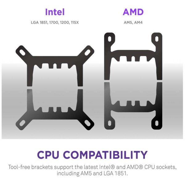مبرد مائي للمعالج NZXT Kraken Plus 360، مزود بشاشة LCD مقاس 1.54 بوصة، ومضخة NZXT Turbine، ويدعم وضع Zero RPM للتشغيل الصامت، مع تحكم كامل عبر برنامج NZXT CAM – اسود
