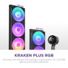 مبرد مائي احترافي NZXT Kraken Plus 240, شاشة LCD مربعة مقاس 1.54 بوصة, مروحتين RGB عالية الكفاءة مقاس 120 مم, متوافق مع معالجات Intel و AMD الحديثة - أسود