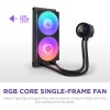 مبرد مائي احترافي NZXT Kraken Plus 240, شاشة LCD مربعة مقاس 1.54 بوصة, مروحتين RGB عالية الكفاءة مقاس 120 مم, متوافق مع معالجات Intel و AMD الحديثة - أسود