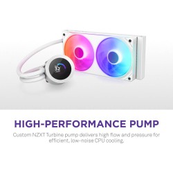 مبرد مائي احترافي NZXT Kraken Plus 240, شاشة LCD مربعة مقاس 1.54 بوصة, مروحتين RGB عالية الكفاءة مقاس 120 مم, متوافق مع معالجات Intel و AMD الحديثة - أبيض مبرد مائي احترافي NZXT Kraken Plus 240, شاشة LCD مربعة مقاس 1.54 بوصة, مروحتين RGB عالية الكفاءة مقاس 120 مم, متوافق مع معالجات Intel و AMD الحديثة - أبيض