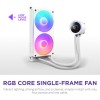 مبرد مائي احترافي NZXT Kraken Plus 240, شاشة LCD مربعة مقاس 1.54 بوصة, مروحتين RGB عالية الكفاءة مقاس 120 مم, متوافق مع معالجات Intel و AMD الحديثة - أبيض