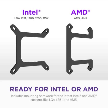 مبرد مائي NZXT Kraken Core 360 RGB، تصميم AIO مع رادياتور 360 مم، محامل Fluid Dynamic، إضاءة RGB قابلة للتخصيص - اسود مبرد مائي NZXT Kraken Core 360 RGB، تصميم AIO مع رادياتور 360 مم، محامل Fluid Dynamic، إضاءة RGB قابلة للتخصيص - اسود