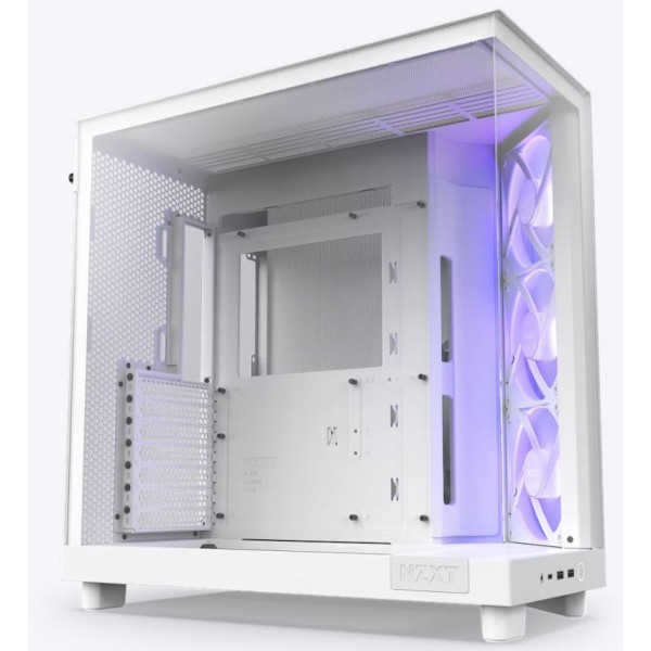 NZXT H6 Flow Edition Mid Tower Airflow Case 3X Fan's RGB - White