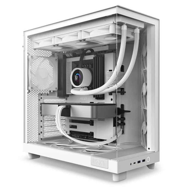 NZXT H6 Flow Edition Mid Tower Airflow Case 3 Fan's Without RGB - White