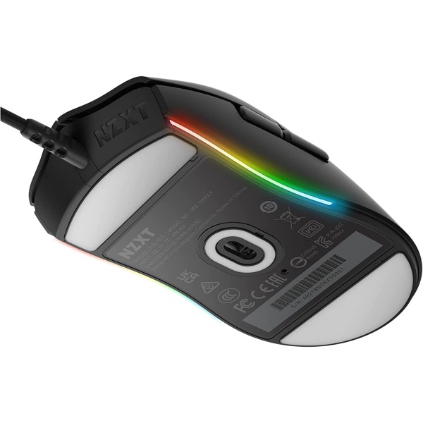 NZXT Lift PC Gaming Mouse - Lightweight Ambidextrous Mouse - RGB Lighting - ان زي اكس تي ليفت ماوس العاب اسود