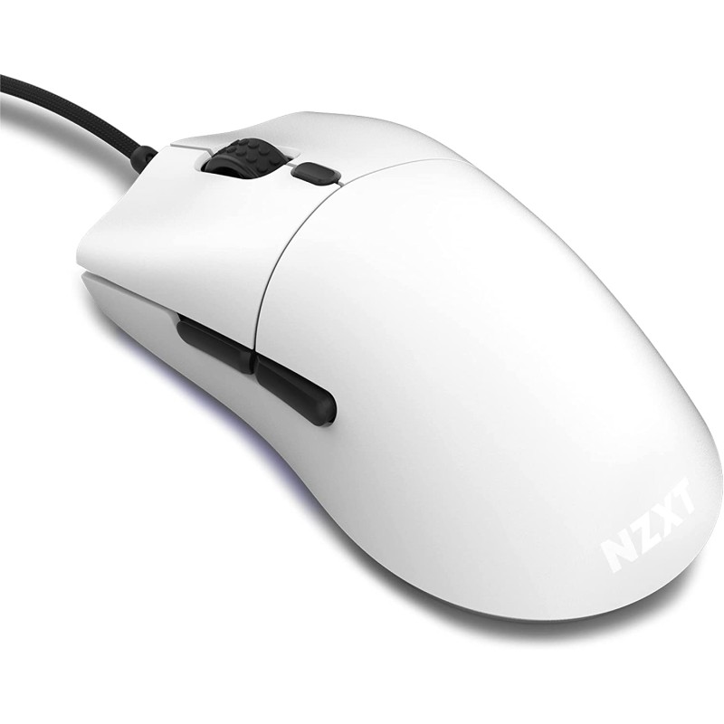 NZXT Lift PC Gaming Mouse - Lightweight Ambidextrous Mouse - RGB Lighting - White