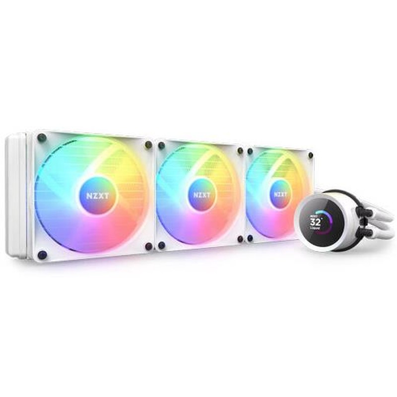 NZXT KRAKEN 360mm RGB LIQUID COOLER With LCD DISPLAY - WHITE
