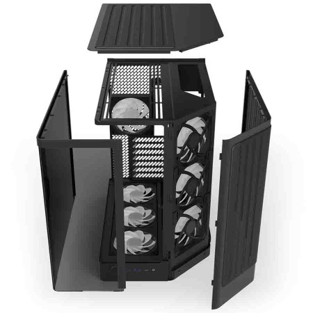كيس ألعاب ميد تاور NZXT H6 RGB+ CC-H62FB-P1 - مراوح RGB - زجاج منحني كيس ألعاب ميد تاور NZXT H6 RGB+ CC-H62FB-P1 - مراوح RGB - زجاج منحني