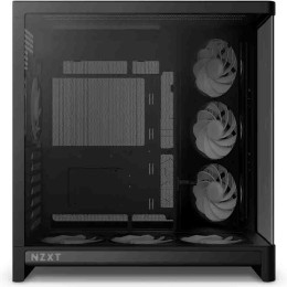 كيس ألعاب ميد تاور NZXT H6 RGB+ CC-H62FB-P1 - مراوح RGB - زجاج منحني