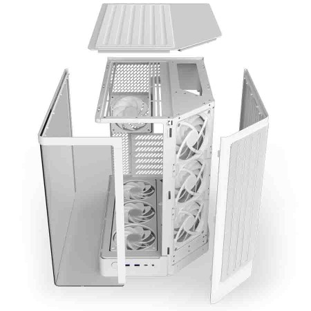 كيس ألعاب ميد تاور NZXT H6 RGB+ CC-H62FB-P1 - مراوح RGB - زجاج منحني كيس ألعاب ميد تاور NZXT H6 RGB+ CC-H62FB-P1 - مراوح RGB - زجاج منحني