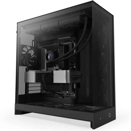كيس ألعاب ميد تاور NZXT H9 Flow CM-H92FB-01 - 4 مراوح - زجاج بانورامي
