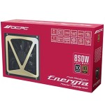 مزود طاقة OCPC ENERGIA GD‑850M، شهادة 80 Plus Gold، كامل الوحدات القابلة للفصل، كابلات سوداء مسطحة لمظهر أنيق وبناء عالي الأداء