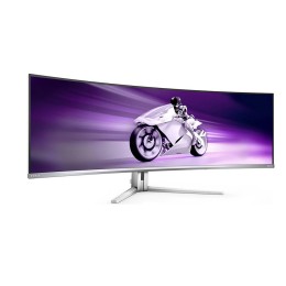 شاشة العاب احترافية Philips Evnia 49M2C8900 منحنية مقاس 49 بوصة بدقة WDQHD 5120×1440، بمعدل تحديث 240Hz ,0.03ms، تدعم HDR TrueBlack 400، ومنفذ HDMI 2.1، وتقنية NVIDIA G-SYNC