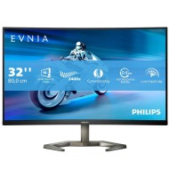 شاشة الألعاب فيليبس إيفنيا 32M1C5200W/89 – منحنيّة، بحجم 31.5 بوصة، دقة FHD (1920×1080)، معدل تحديث 240 هرتز، زمن استجابة 0.5 مللي ثانية، وتقنية Adaptive Sync