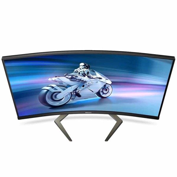 شاشة الألعاب فيليبس إيفنيا 32M1C5200W/89 – منحنيّة، بحجم 31.5 بوصة، دقة FHD (1920×1080)، معدل تحديث 240 هرتز، زمن استجابة 0.5 مللي ثانية، وتقنية Adaptive Sync