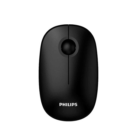 فأرة مكتبية لاسلكية PHILIPS SPK7378B/55, اتصال لاسلكي 2.4GHz, دقة استشعار تصل حتى 1600 DPI, سطح مطاطي, وزن حوالي 80 غرام - أسود