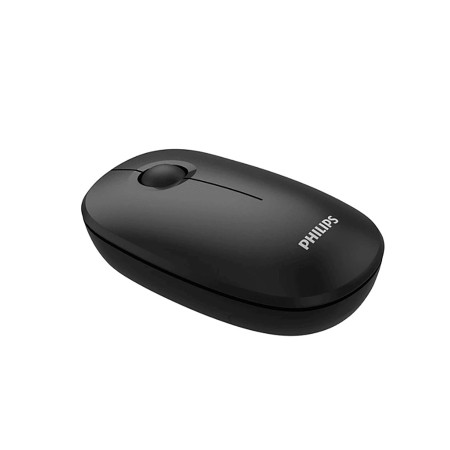 فأرة مكتبية لاسلكية PHILIPS SPK7378B/55, اتصال لاسلكي 2.4GHz, دقة استشعار تصل حتى 1600 DPI, سطح مطاطي, وزن حوالي 80 غرام - أسود