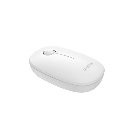 فأرة مكتبية لاسلكية PHILIPS SPK7378W/55, اتصال لاسلكي 2.4GHz , دقة استشعار تصل حتى 1600 DPI, سطح مطاطي, وزن حوالي 42 غرام (بدون البطارية) - أبيض