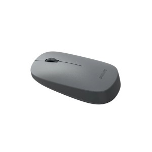 فأرة مكتبية لاسلكية PHILIPS SPK7438G/55, اتصال لاسلكي مزدوج 2.4GHz وBluetooth, دقة استشعار تصل حتى 1600 DPI, سطح مطاطي, وزن حوالي 55 غرام (بدون البطارية) - رمادي