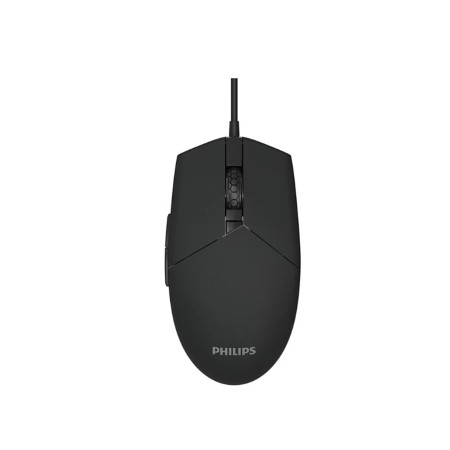 ماوس ألعاب سلكية PHILIPS Momentum 3000, حساسية تصل حتى 6400 DPI, مع 6 أزرار قابلة للبرمجة, الوزن 144 ± 5 جم, كيبل USB - أسود